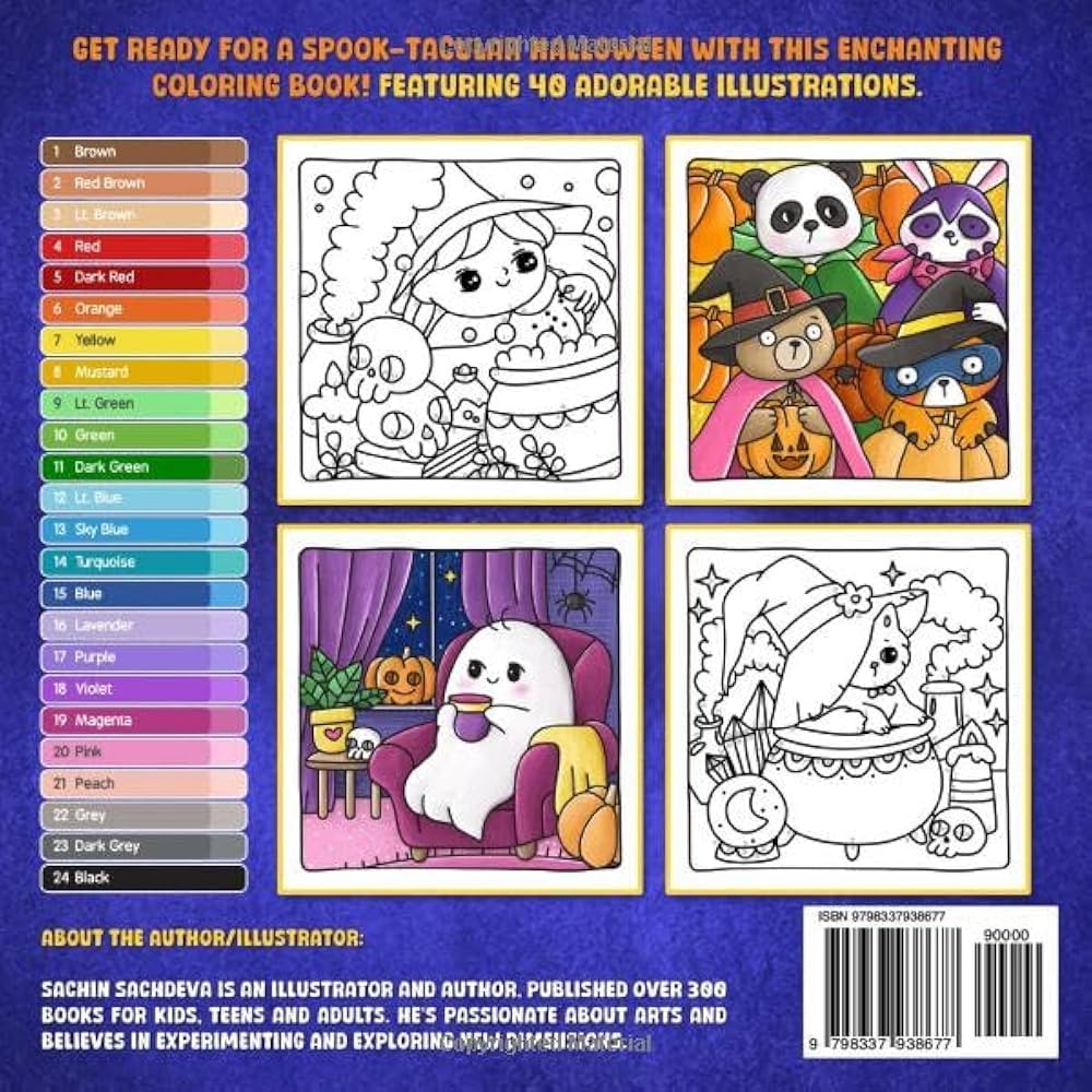 BOOK ハロウィンカラー Amazon | Halloween Color By Number: Coloring Book for Kids